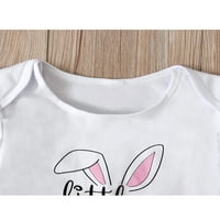 Seyurigaoka Girls Uskršnja odjeća, Pismo majica majica + zečje print suknje za suspenziju + traka za