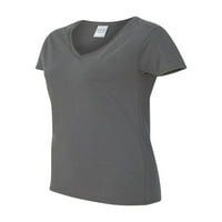 Gildan - Teška pamučna ženska majica V-izrez - 5V00L - ugljen - Veličina: XL