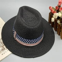 Dabuliu Muškarci Žene Straw Sun Hat Vintage Star Cowboy Hat Zaštita od sunca Široka Brim kantu Kape