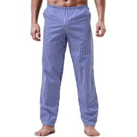Eczipvz Duksevi za muškarce Muške ležerne kućne hlače Pamučne tanke prugaste pidžame srednje struice