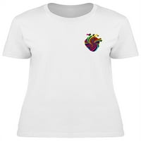 Šareno apstraktno džepno srce majica žene -image by shutterstock, ženska x-velika