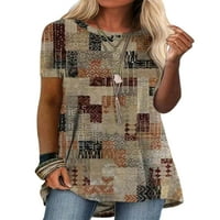 Cindysus ženska modna bluza s kratkim rukavima dame casual majica za majicu labava fit putničke posade