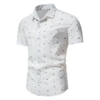 Zermoge Muške majice Bluze za klirensi plus veličina Ljeto Muška majica Moda Print Business Casual Majica