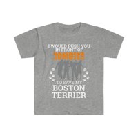 Gurnite vas ispred zombija da biste sačuvali boston terijer unise majicu S-3XL