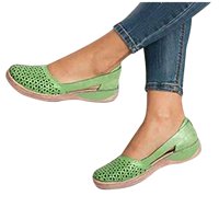 Carmen Ljeto Žene klinovi Ortopedske sandale izduženi vintage klizanje na casual sandalama, zeleno,