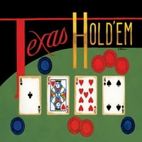 Texas Hold 'em' em by Becca Barton Fine Art Poster Print by Becca Barton