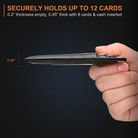 Tanak minimalistički novčanik prednjeg džepa, RFID blokiranje nosača kreditne kartice Novčanik za muškarce