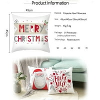 18 Božićni jastuk Case Cushion Cover bacač snežni kućni dekor za zabavu