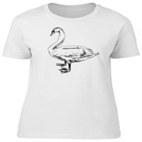 Lijepa Swan skica tee ženska -image od shutterstock