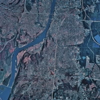 Satelitski pogled na Little Rock, Arkanzas, Print plakata