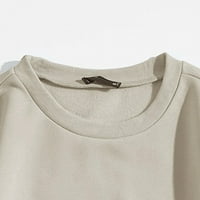 Dyfzdhu prevelizirana dukserica za žene modno slovo Grafički grafički džemper s dugim rukavima vrhovi