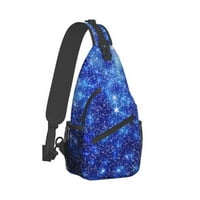 Sling torba, muškarci ruksak na ramenu mali poprečni bods kost ručni ruksak-plavi meteor uzorak