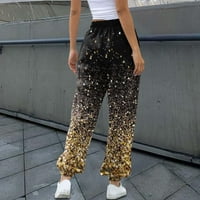Ležerne pantalone Sports Retro tiskane modne dame Dragi izvlačenje labave hlače Poslovne casual pantalone
