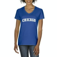Arti - Ženska majica V-izrez kratki rukav, do žena Veličina 3XL - Chicago