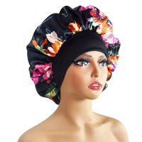 Manwang Wone Night Ugodni cvjetni print ženski šešir kose svilena satena za žene dodatno spavanje satenski