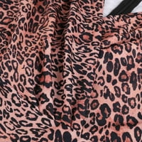 Haljine za žene V-izrez Leopard bez rukava bez rukava za vintage retro haljina