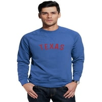 Daxton Texas Duks atletski fit pulover Crewneck Francuska Terry tkanina, škriljevca crvena slova, 3xl