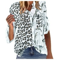Leopard Loose ženska majica rukav dugi plus ženski bluza kupaći kostimi Bikinis set