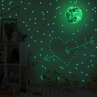Glow brzine u dekoru za tamne zvijezde za plafon realistične 3D naljepnice zvjezdane nebo sjajne ukrašavanje