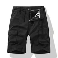 Uorcsa lično patentni zatvarač za odmor ljetni džep ulica trend čvrstog gumba Cargo Comfy muške hlače