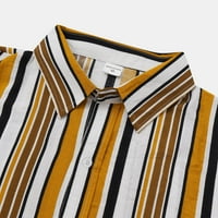 Polo ovratnik Muške majice Stripe ispisana košulja kratkih rukava s jednostrukim košuljama na ovratniku