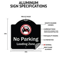 Znak serije dizajnera za prijavu - bez parkinga zona