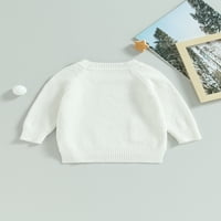 Biayxms Baby Girl Boy pletene džemper džep tople posadne pulovere dugih rukava na dugim rukavima jesen
