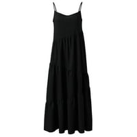 Ženska haljina za ljeto - ljetna casual labava haljina na plaži Long Maxi ljetne haljine za crnu