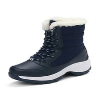 Ymiytan Muške zimske čizme MID CALF čizme za snijeg Plišane obložene tople cipele Radni kliz otporni