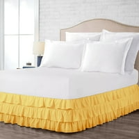 Multi ruffled krevetna suknja Zlatna dvostruka XL Veličina prilagođena padom, mekani dvostruki četkica