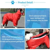 PET vodootporna kišna jakna s haubicom prozračna svjetlosna pasa kiša pončo za psa