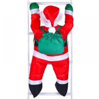 Santa Claus Penjački dekoracija ljestvica Božićni super penjanje Santa plišana lutka igračka viseći
