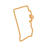 Rhode Island Outline Naljepnica naljepnica Die Cut - samoljepljivi vinil - Vremenska zaštitna - izrađena u SAD - Mnogo boja i veličina - Ri