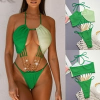 Ženski underwire bikini cvjetni visoko rezan bikini set v-žičani dva kupaće kostim kupaćih kupaćih kupaćih