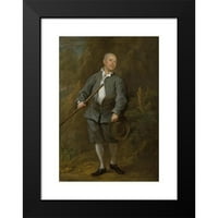 William Hogarth crni moderni uokvireni muzej umjetnički print pod nazivom - Pugilist