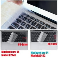 Silikonska crna tastatura Poklopac za Apple MacBook Pro 14.2 A Z0X8