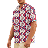 4. jula muška havajska majica SAD Nacionalna zastava Boja boja Grafički print izrez 3D Print vanjskih uličnih kratkih rukava košulja navratnik odjeća odjeća za odjeću