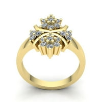 Originalni 2CTW okrugli rez Diamond Dame Bridal Cvjetni godišnjica Cvjetnice za angažovanje prstena