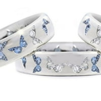 Žene Leptir kubični cirkonijski otvor za prste prsten za vjenčanje nakit