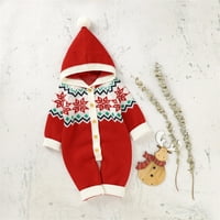 Dječaci Djevojke Print džemper Dukseri Dječak Djevojka Božićni sniježni džemper Duks za bebe s kapuljačom