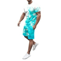 Muška odjeća s kratkim rukavima s džepovima Majica Fit Sports Daily Classic Harnts Tip Dye Ispirana plaža Street odjeća Trendy Proljeće ljeto set za odjeću