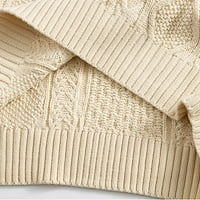 Akiihool Women džemper vrhovi ženski vrat pleteni džemper s dugim rukavima opružni zimski trendy casual t majice bluze