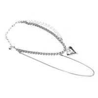 Ogrlica od srca, slojeviti ogrlice sa ogrlicama, ogrlica od lanac klavikula estetski nakit za poklon