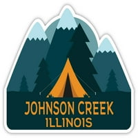 Johnson Creek Illinois Suvenir Vinil naljepnica za naljepnicu Kamp TENT dizajn