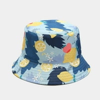 Cocopeants ženski kašika šešir svježi voćni uzorak reverzibilni muškarci ribar šešir tinejdžerke unise putuju sport sunčani sunce