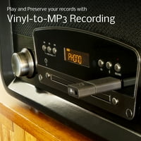 Electrohome Vinyl Record Player, Bluetooth radio CD Vinyl za MP3, Kit za čišćenje