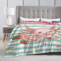 Strawberry Pink pokrivač fleece Flannel baca microfiber meka lagana udoban u kućnom krevetu na kauč