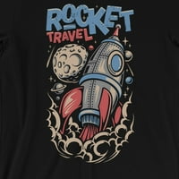 Rocket Travel Mens jedinstveni vintage stil kratkih rukava poklon majica