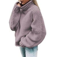 Dukseri za žene Turtleneck dugim rukavima, punila u boji Jesen zimski ležerni džemper