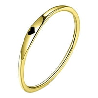 Immortalni prstenovi Jednostavni temperament Srebrni prsten ženski modni lično prsten za prsten za prsten za ruke ručno nakit jednostavne dame staklene prstenove za žene